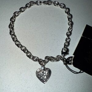NEW Girl's Crystal Heart Bracelet~6 ½"